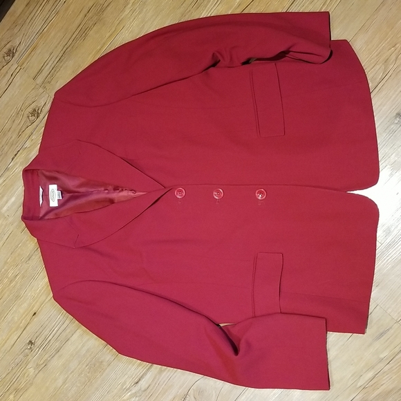 Talbots 3 Button Jacket beautiful Wool Ruby color lined sz 20. - Picture 1 of 10